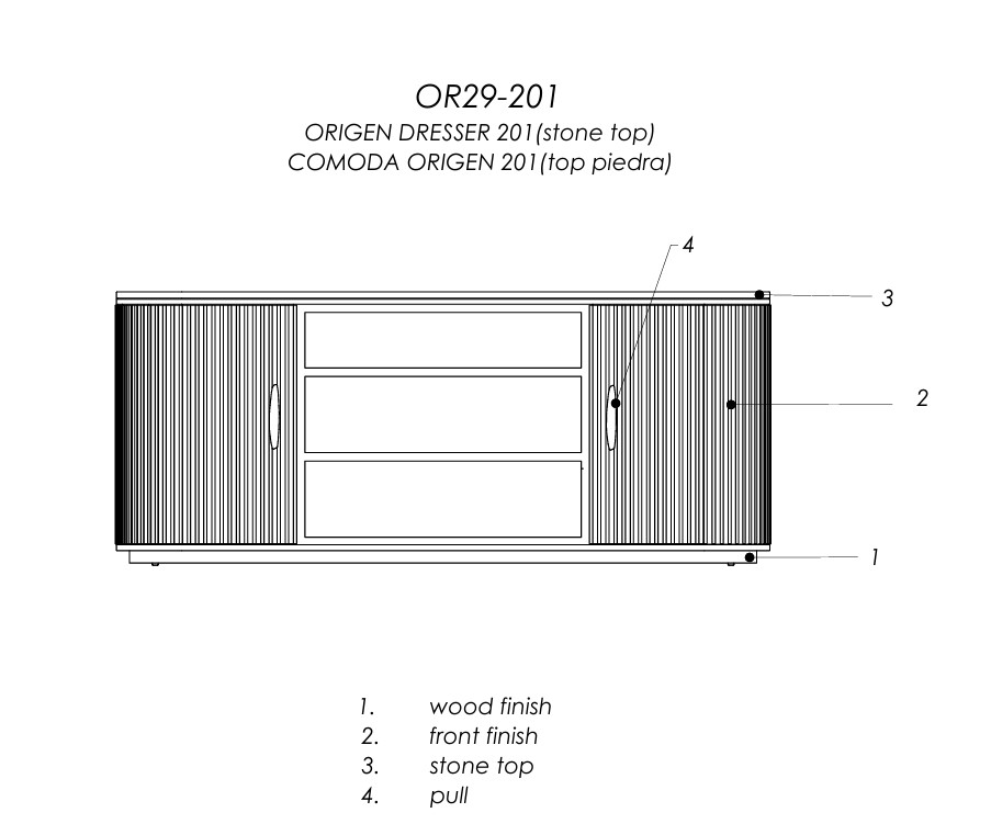 COMODA ORIGEN 201 (TOP PIEDRA)