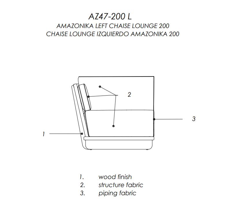 CHAISE LOUNGE IZQUIERDO AMAZONIKA 200