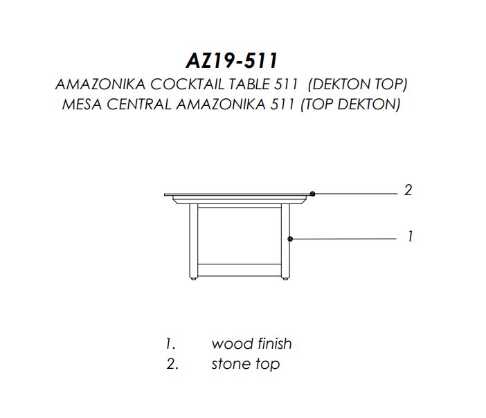 MESA CENTRAL AMAZONIKA 511 (TOP DEKTON)