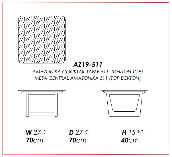 MESA CENTRAL AMAZONIKA 511 (TOP DEKTON)