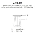MESA AUXILIAR AMAZONIKA 511  (TOP DEKTON)