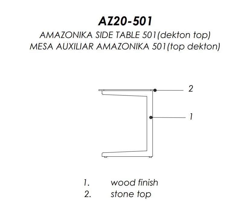 MESA AUXILIAR AMAZONIKA 501 (TOP DEKTON)