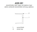 MESA AUXILIAR AMAZONIKA 501 (TOP DEKTON)