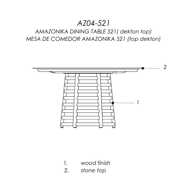 MESA COMEDOR AMAZONIKA 521 (TOP DEKTON)