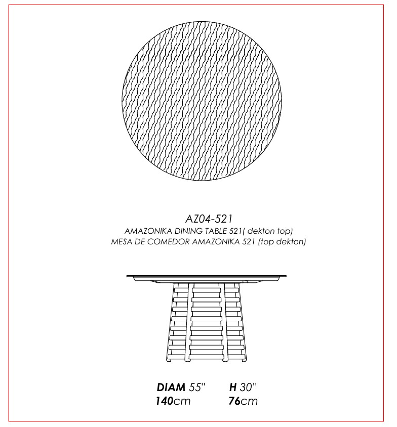 MESA COMEDOR AMAZONIKA 521 (TOP DEKTON)